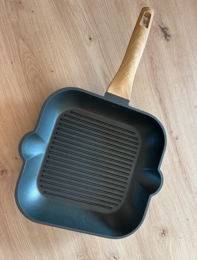 Poêle grill, peu utilisée., Enlèvement ou Envoi, Utilisé, Plaque céramique