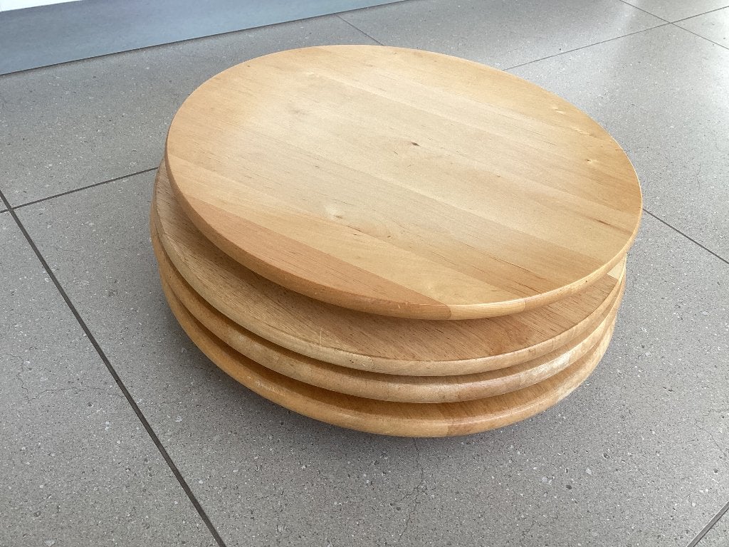 4 Houten draaiplateau’s, Ophalen, Overige typen, Hout, Zo goed als nieuw
