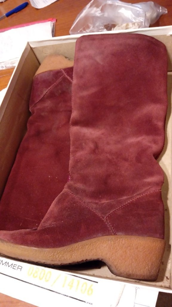 Bordeaux laarzen met sleehak – maat 37, Kleding | Dames, Ophalen, Hoge laarzen, Gedragen, Rood
