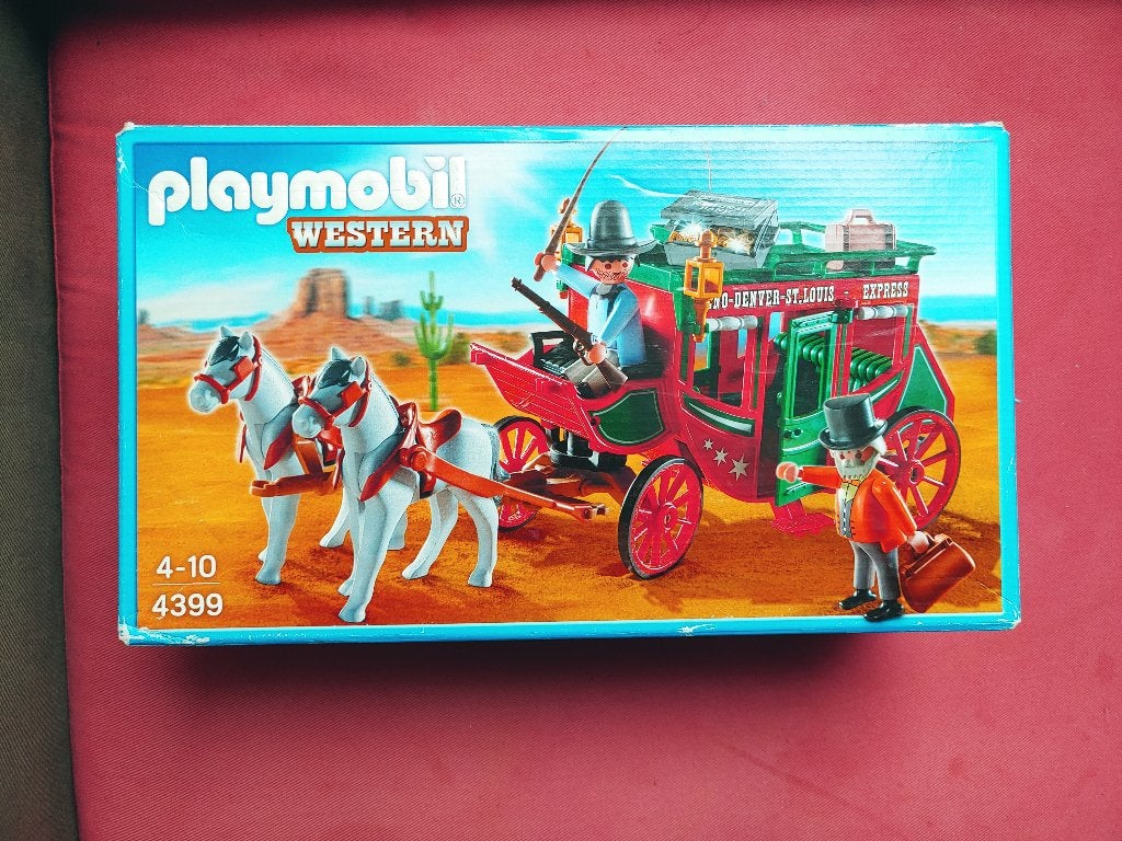 Playmobil 4399, Western Stagecoach, Ophalen, Gebruikt, Complete set, Voertuig