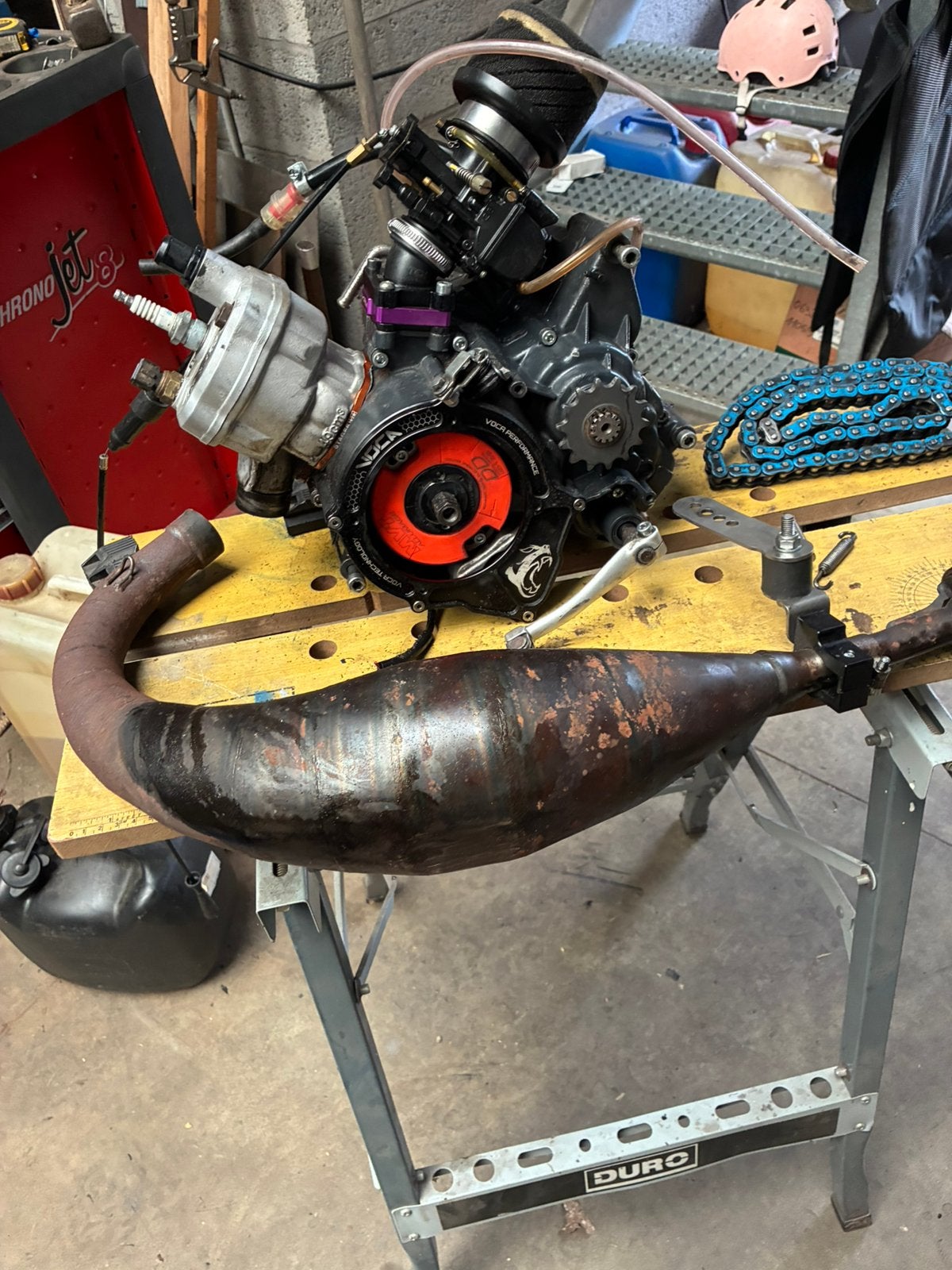 Sherco 50cc stage 6 volledig motorblok, Fietsen en Brommers, Ophalen, Zo goed als nieuw, Blok