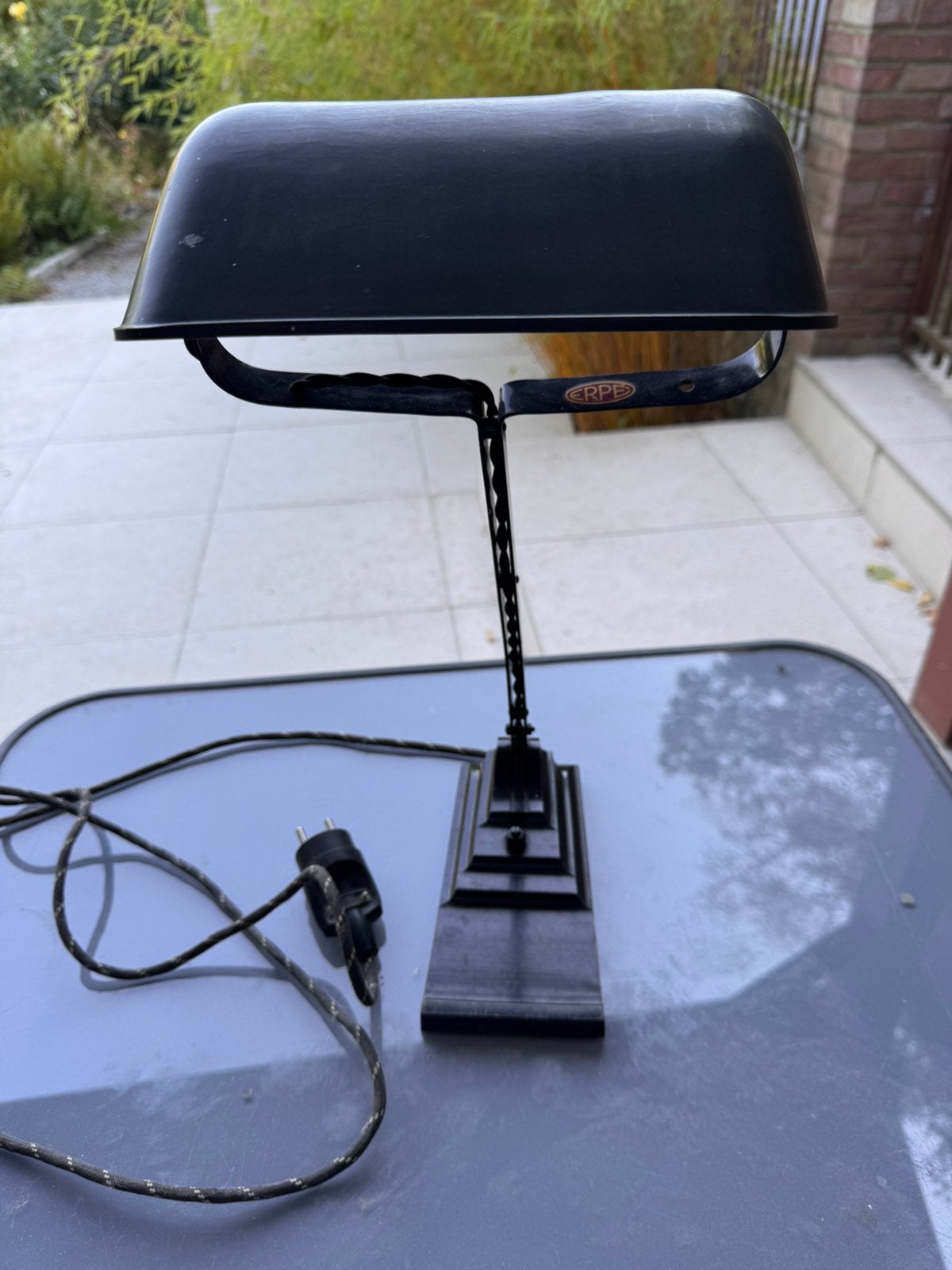 Vintage ERPÉ lamp gemaakt in België, Bureaulamp, Overige merken, Vintage, Zwart