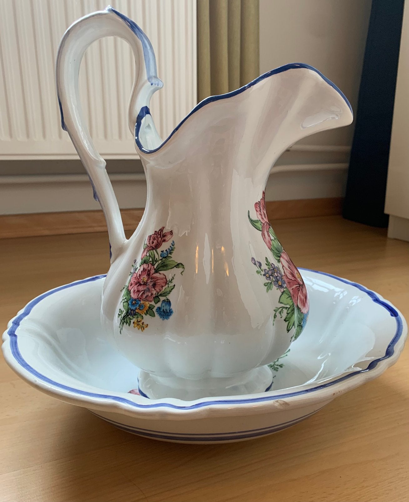 Antiek  wasstel 'Original FS Keramik'Lampetkan & Waskom, Ophalen
