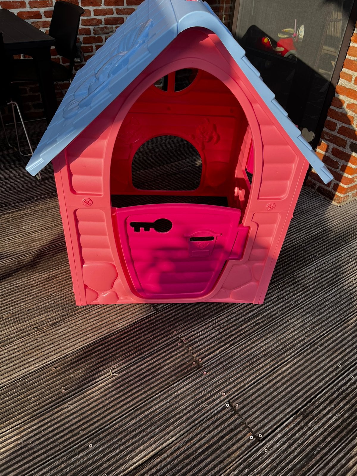 Roze plastic speelhuisje voor kinderen, Kinderen en Baby's, Ophalen, Zo goed als nieuw, Plastic
