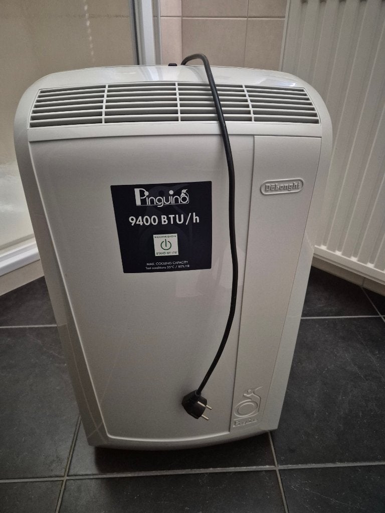 mobiele airco Delonghi Pinguino 9400 BTU/h, Classe énergétique A ou plus économe, 60 à 100 m³, Refroidissement et Déshumidification