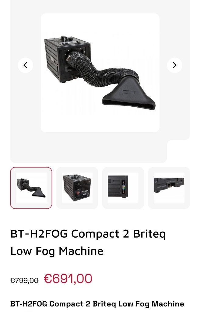 BRITEQ BT-H2FOG, Muziek en Instrumenten, Licht en Laser, Ophalen, Nieuw, Rookmachine