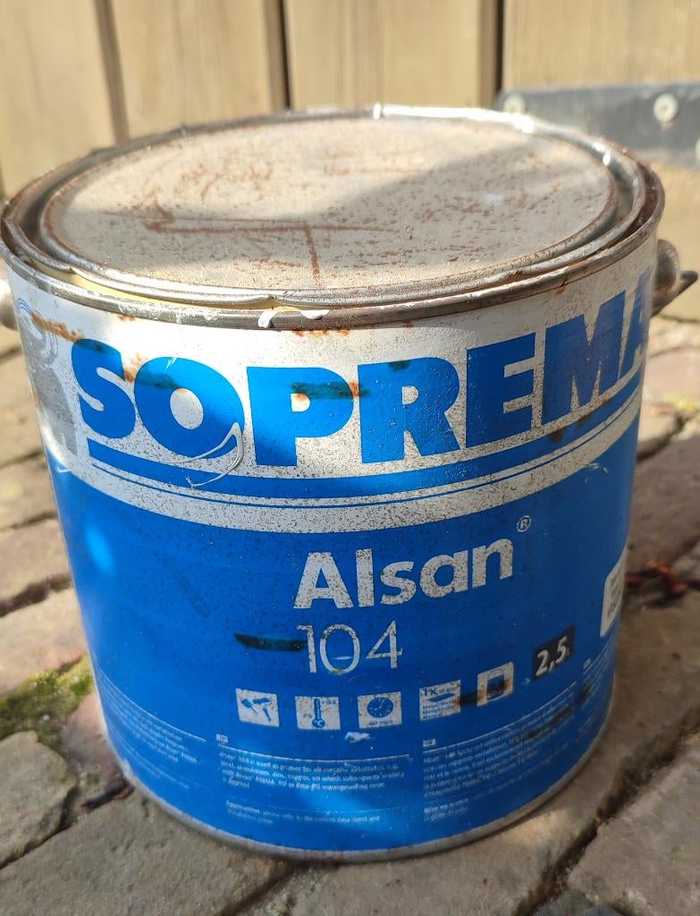 Adhérent primaire Soprema Alsan 104, bidon de 2,5kg, Enlèvement, 25 à 50 m²