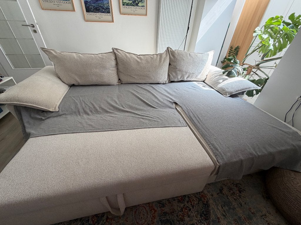 Comfortabele en goed onderhouden zetel in uitstekende staat, Huis en Inrichting, Zetels | Zetels, Ophalen, Kunststof, Hoekbank
