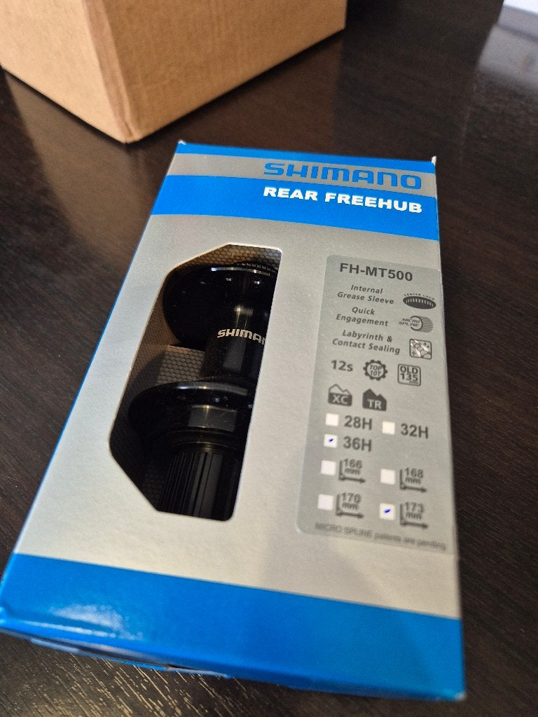 Shimano body FH-MT500 12sp 36h 173mm - nieuw!, Neuf, Autres matériaux, Enlèvement ou Envoi, Mountainbike