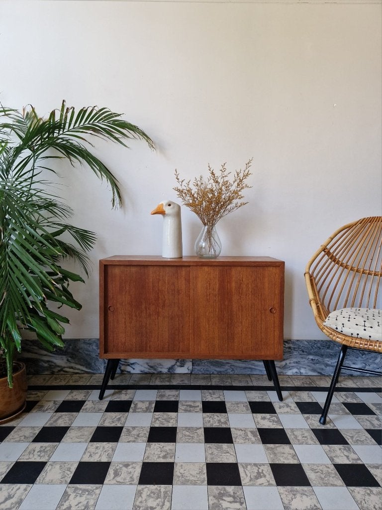 Vintage midcentury kastje | kast | retro, Enlèvement, Utilisé, Bois, Vintage