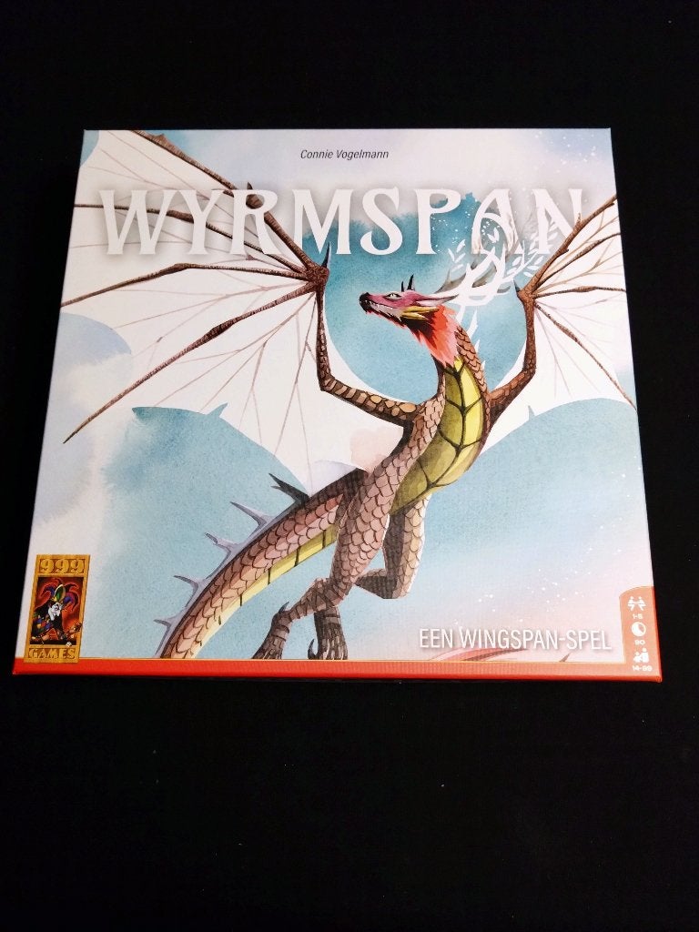 Wyrmspan NL + uitbr. Drakenacademie - sleeved 999 Games, Vijf spelers of meer, Ophalen of Verzenden, Zo goed als nieuw, 999 Games