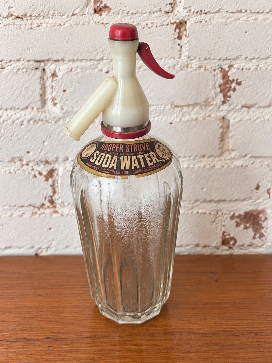 Ancien siphon à soda anglais Hooper Struve – vintage – 33 cm, Enlèvement ou Envoi