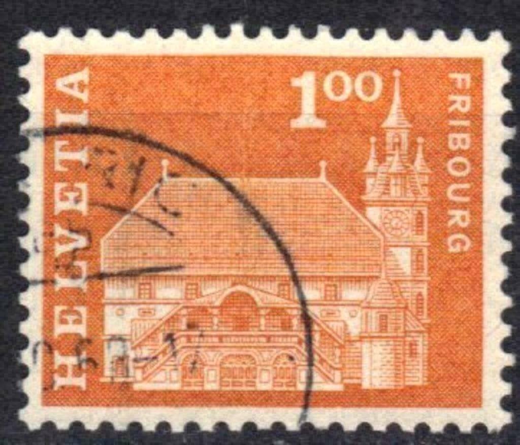 Suisse 1960-1963 - Yvert 657 - Série en cours (ST), Timbres & Monnaies, Timbres | Europe | Suisse, Affranchi, Envoi