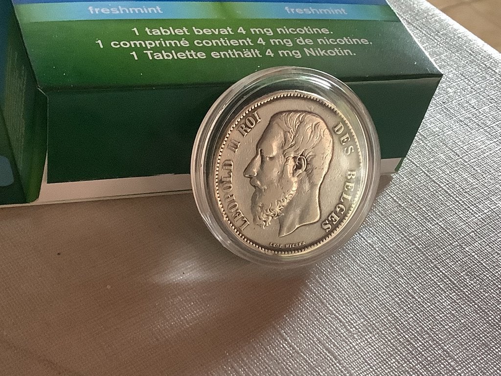 5 Frank 1870 Leopold II, Postzegels en Munten, Munten | België, Zilver, Ophalen of Verzenden, Losse munt, Zilver