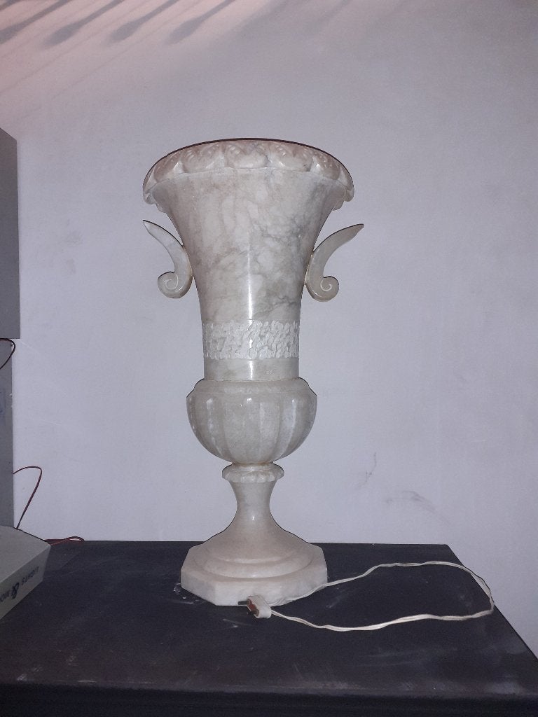 Vintage Italiaanse albast tafellamp, Huis en Inrichting, Ophalen, Vintage
