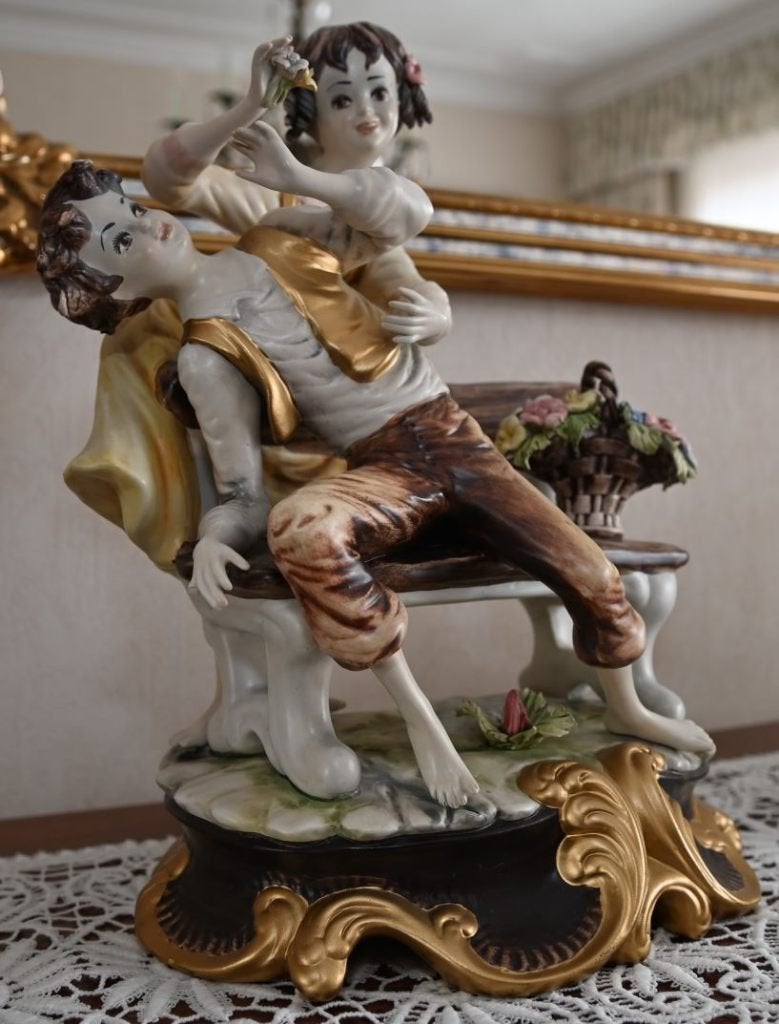Porseleinen Beeld, Romantisch Koppel, Antiek en Kunst, Ophalen