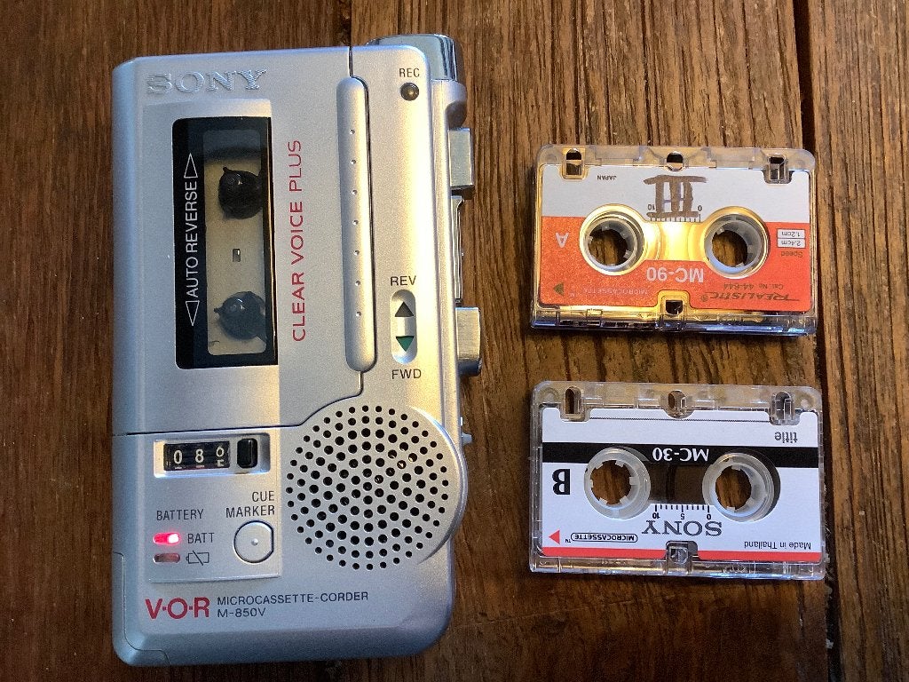 Sony microcassette voice recorder, Audio, Tv en Foto, Bandrecorder, Ophalen of Verzenden, Bandrecorder