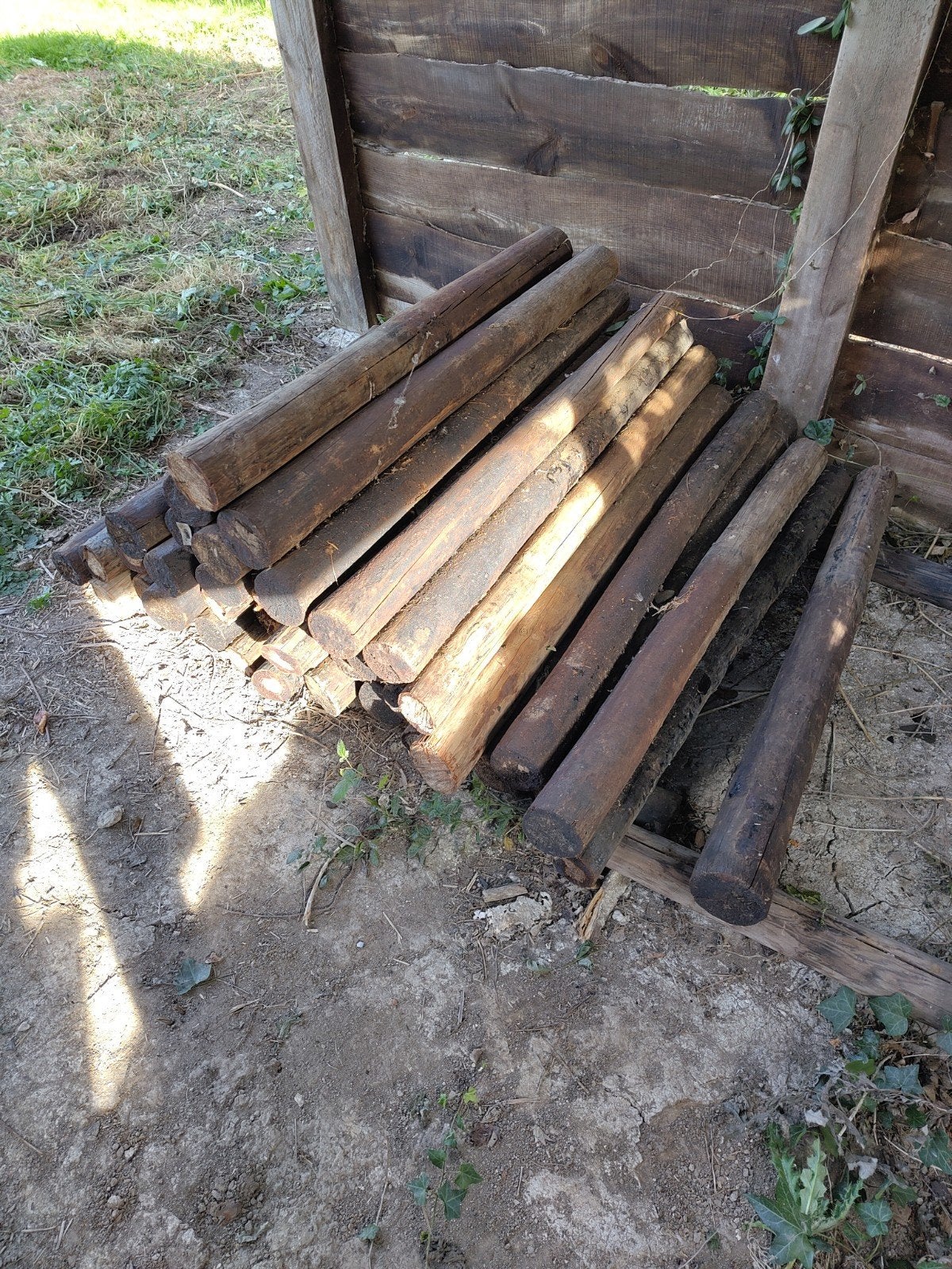 geteerde houten paaltjes, Ophalen, Gebruikt, Minder dan 180 cm, Palen
