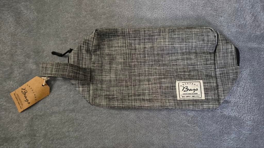 Wastafeltas/grijs gevlekt - Nieuw met label, Verzenden, Nieuw, Grijs, Heer of Dame