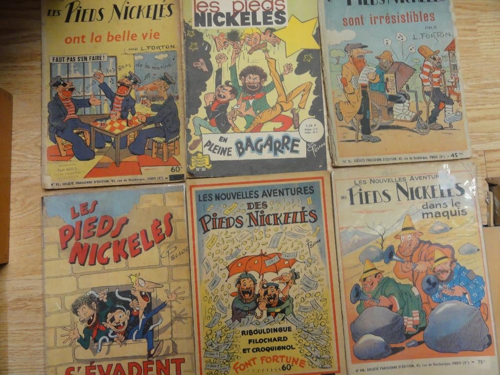Lot de 20 anciens Pieds Nickelés de Pellos/Forton-1948..., Plusieurs BD, Enlèvement ou Envoi, Comme neuf, Pellos/Forton