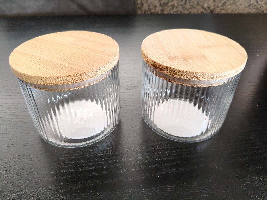 2 bakjes met houten deksel 12ds/10.5 hg (zgan), Ophalen of Verzenden, Zo goed als nieuw