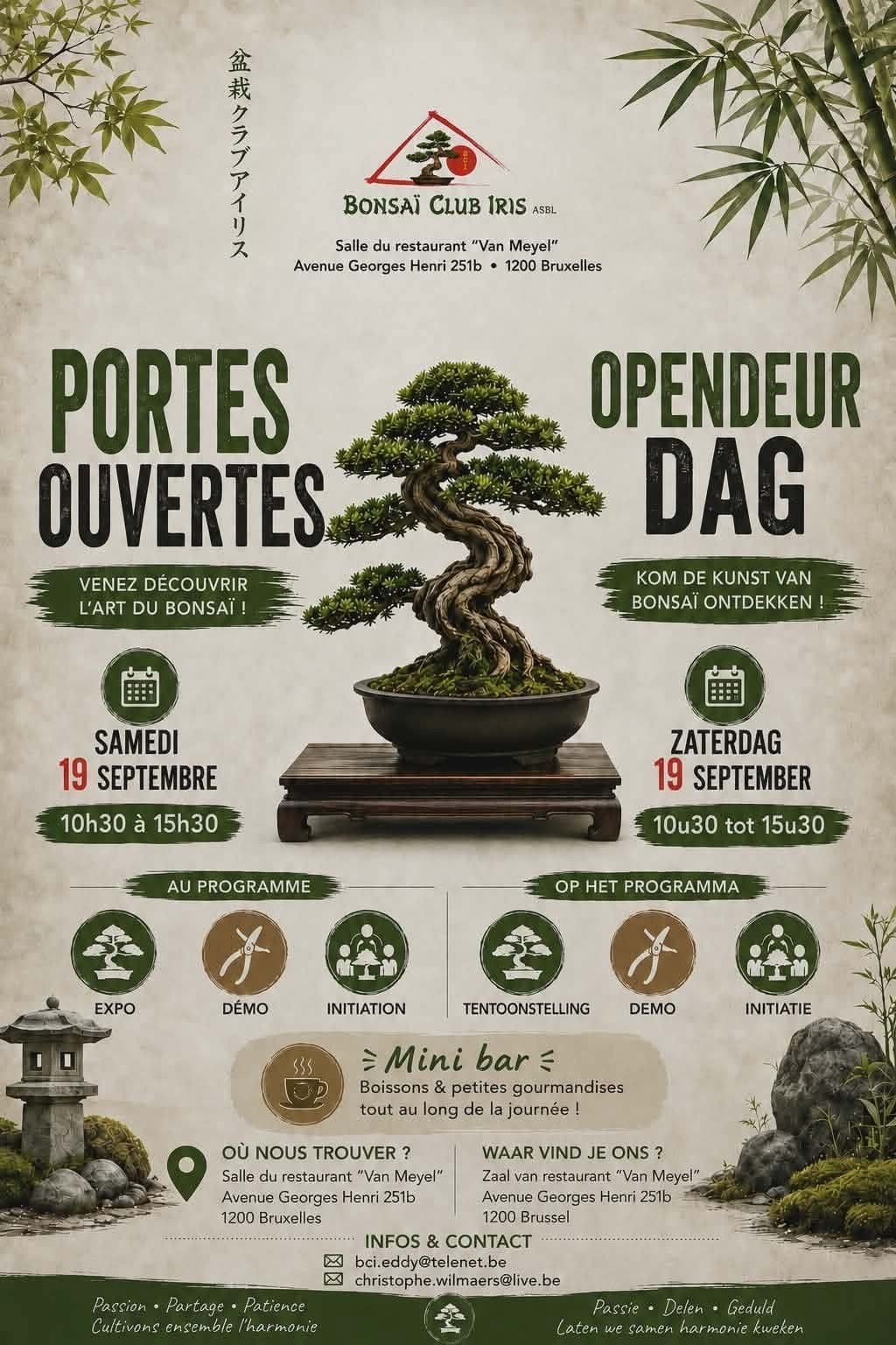 Bonsaï club Iris journée portes ouvertes 19/09, Enlèvement
