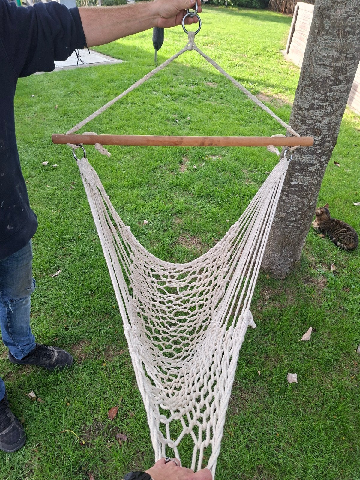 Braziliaanse hangmat, Tuin en Terras, Ophalen, Zo goed als nieuw, Eenpersoons, Buiten