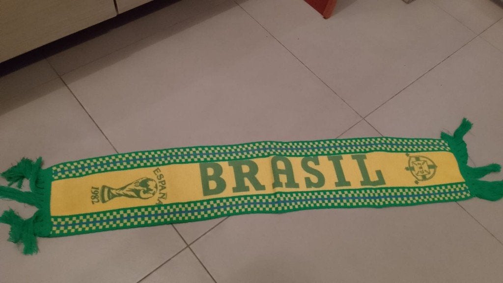 vintage voetbalsjaal Brazilië, Ophalen of Verzenden