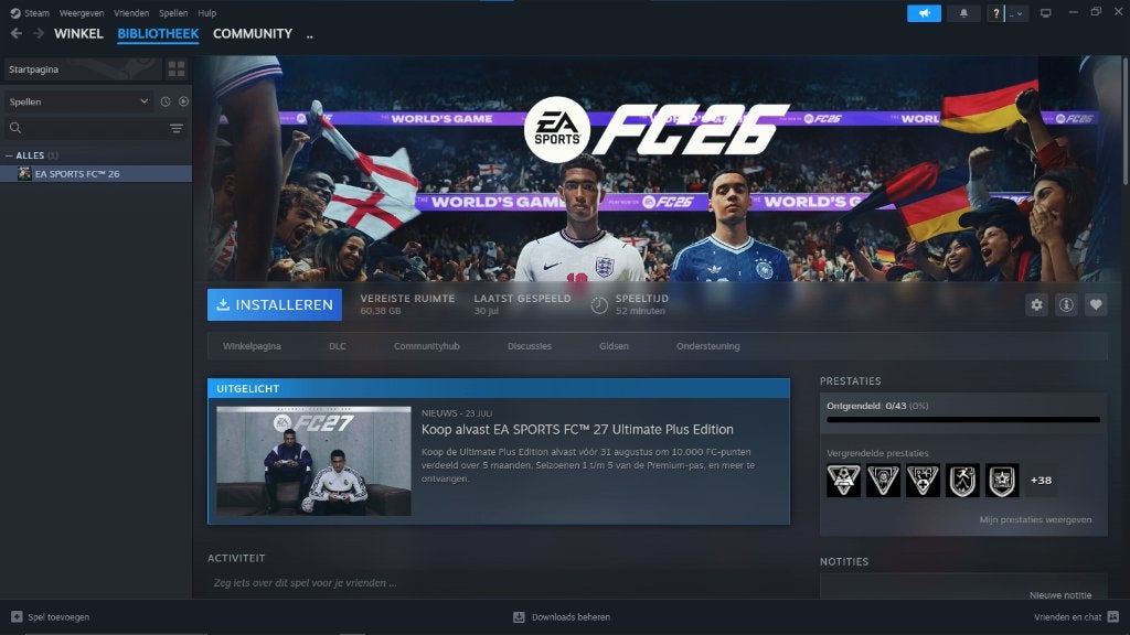 EA FC 26 Steam account, Games en Spelcomputers, Ophalen, Gebruikt, Eén computer, 3 spelers of meer