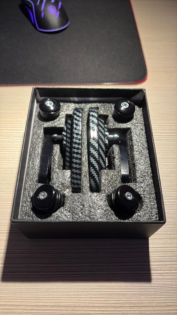Universele bar end spiegels carbon/zwart, Handtassen en Accessoires, Manchetknopen, Ophalen, Gebruikt