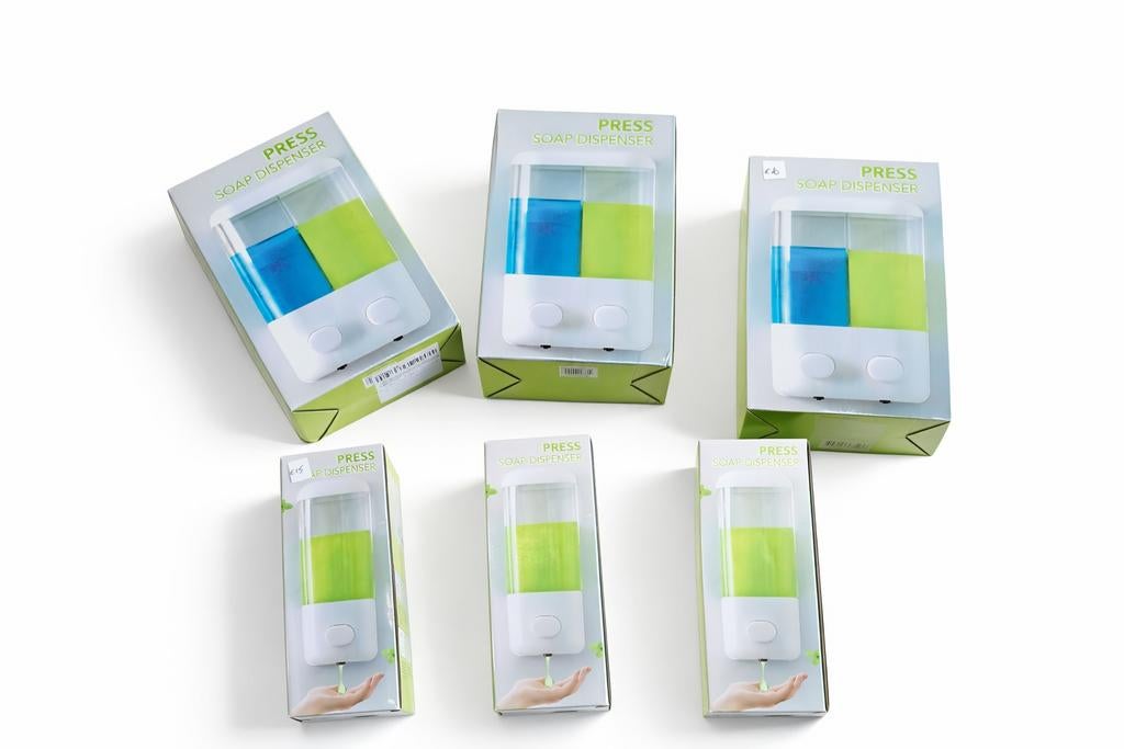 Zeepdispensers 500ml, Ophalen of Verzenden, Nieuw, Wit, Overige typen