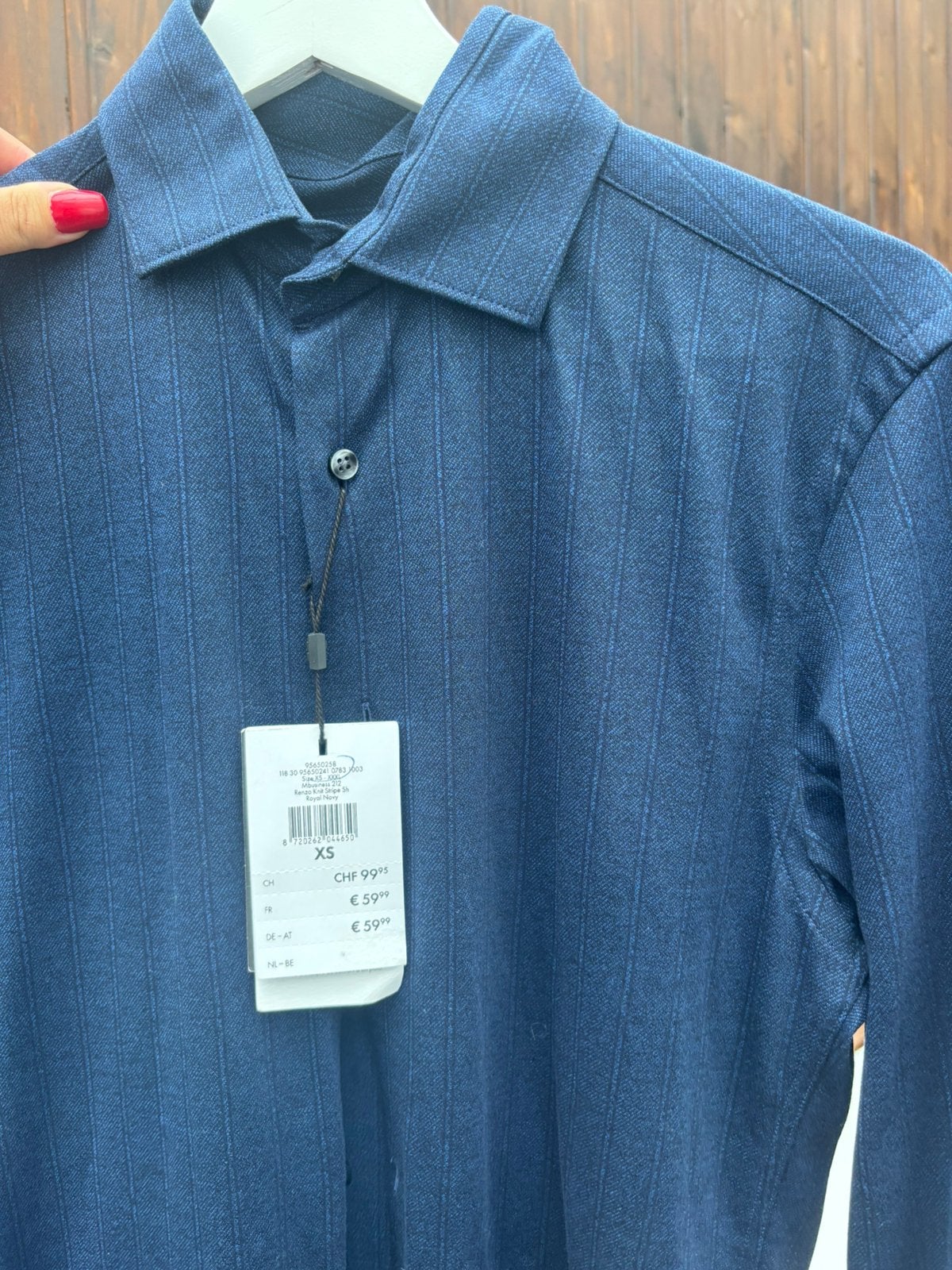 Hemd donker blauw, Kleding | Heren, Ophalen, Zo goed als nieuw, Blauw