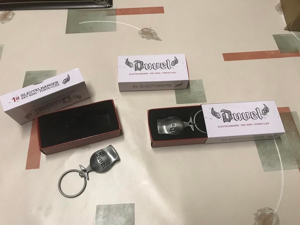Duvel sleutelhanger/stoppentrekker,3voor 12€, Verzamelen, Ophalen of Verzenden, Zo goed als nieuw, Overige typen