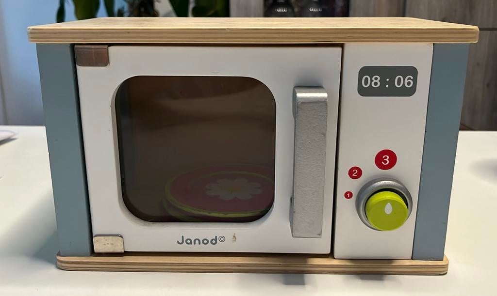 Houten speelgoed Janod microgolf, Enlèvement ou Envoi, Comme neuf