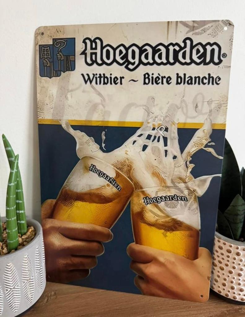 Panneau d'affichage en métal Hoegaarden, Enlèvement ou Envoi, Neuf, Panneau publicitaire