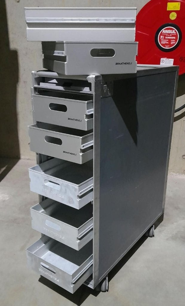 vliegtuig trolley atlas laden drawer schuiven luchtvaart, Ophalen of Verzenden, Gebruikt