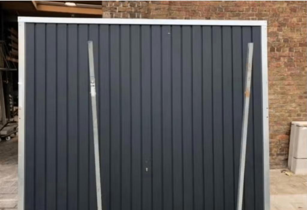 garagepoort kantelpoort manueel GRIJS, Ophalen, Gebruikt