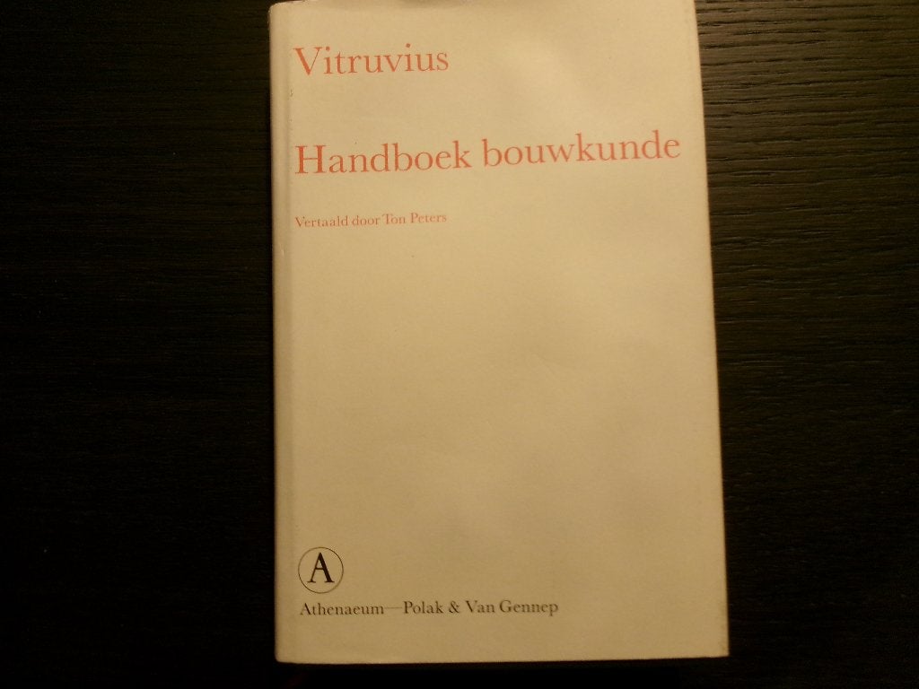 Handboek bouwkunde  -Vitruvius-, Livres, Enlèvement ou Envoi