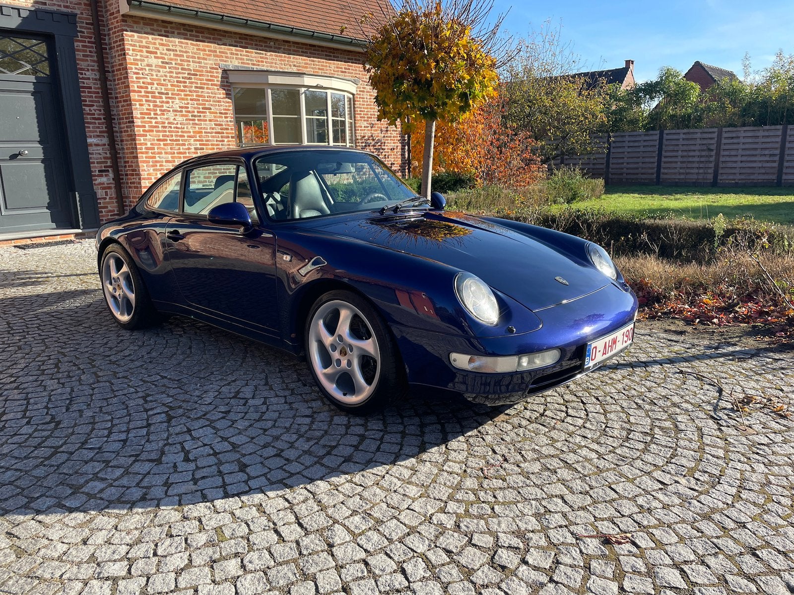 Porsche 911 993 coupe manueel, Auto's, Achterwielaandrijving, Blauw, Leder, Handgeschakeld