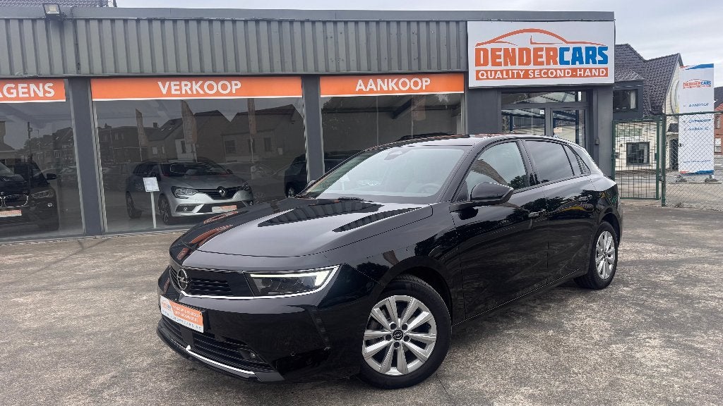 Opel Astra,1.2i Turbo, 2022, 7.439km's, Camera + Garantie, Auto's, Bluetooth, 1199 cc, Zwart, Bedrijf