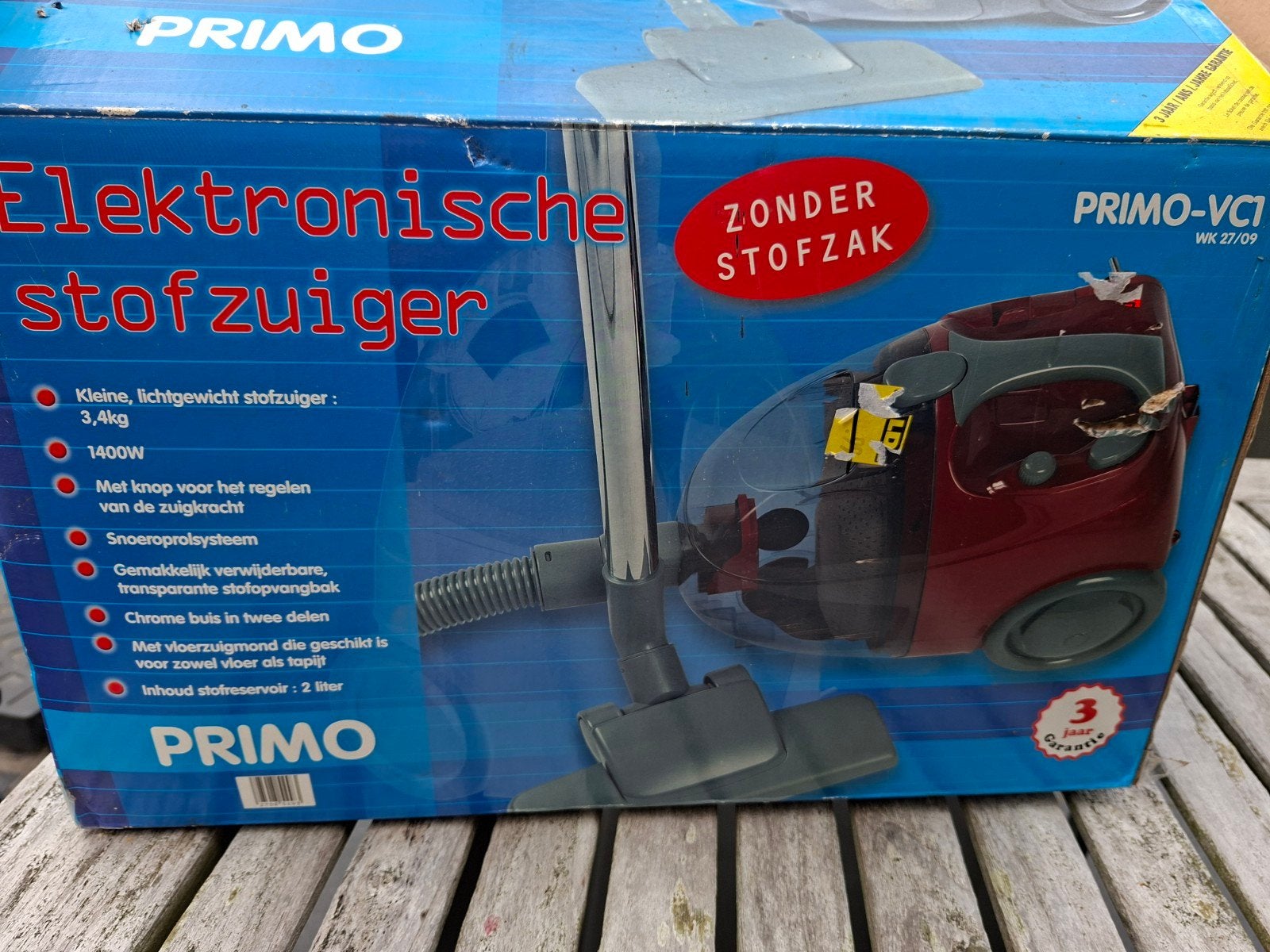 Kleine stofzuiger zonder stofzak, Ophalen