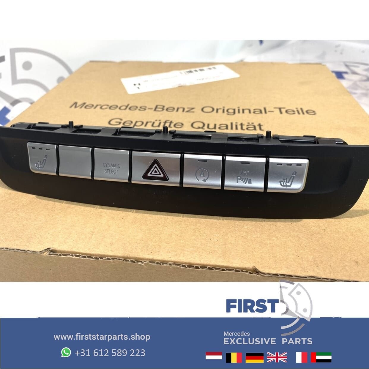 A2469058102 radio knoppen alarmlicht schakelaar Mercedes A B, Utilisé, -, -, Enlèvement ou Envoi