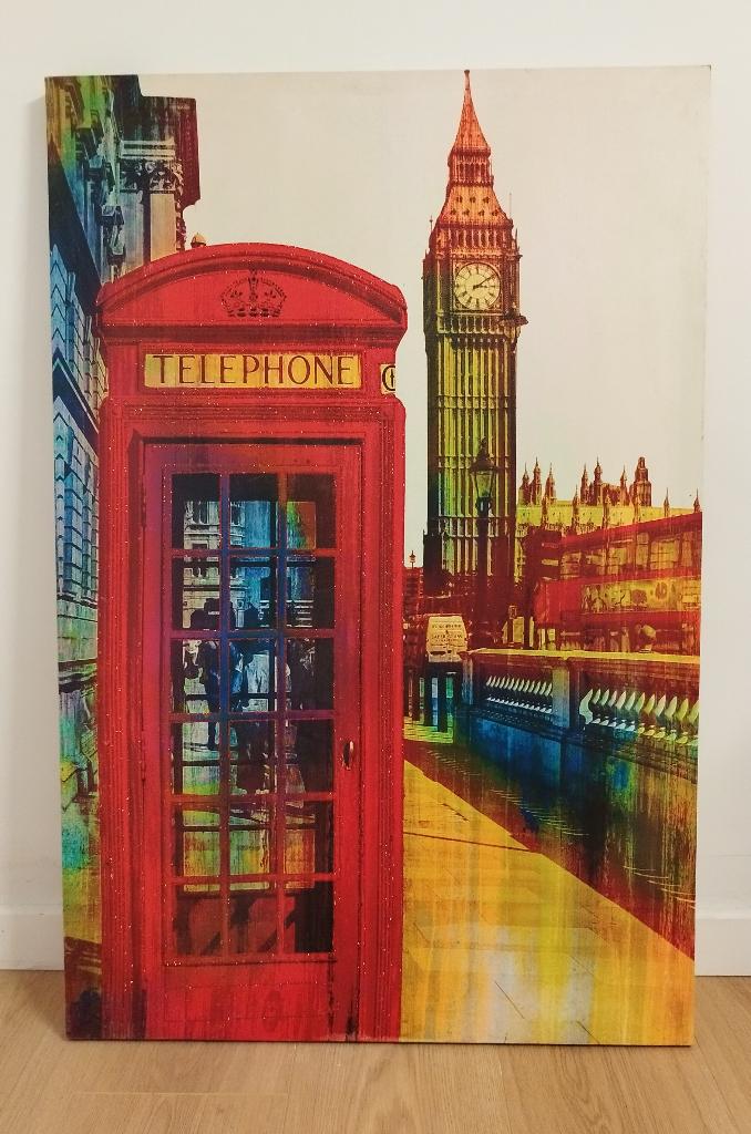 Glitterbord - Rode telefooncel (Londen), Ophalen