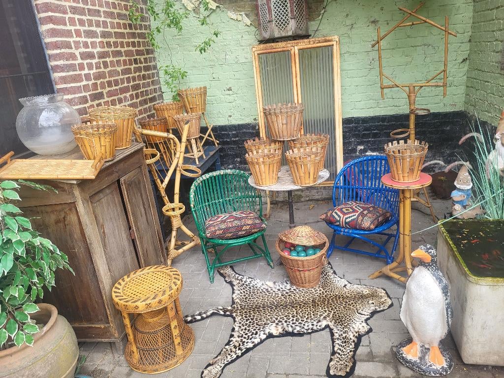 Vintage, rotan, bamboo, ..., Antiek en Kunst, Curiosa en Brocante, Ophalen of Verzenden
