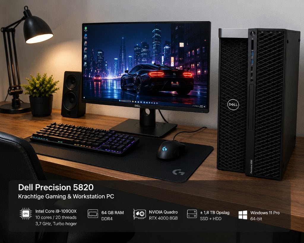 Gaming PC i9 10-Core | RTX 4000 8GB | 64GB RAM, Informatique & Logiciels, Ordinateurs de bureau, 64 GB ou plus, Intel Core i9
