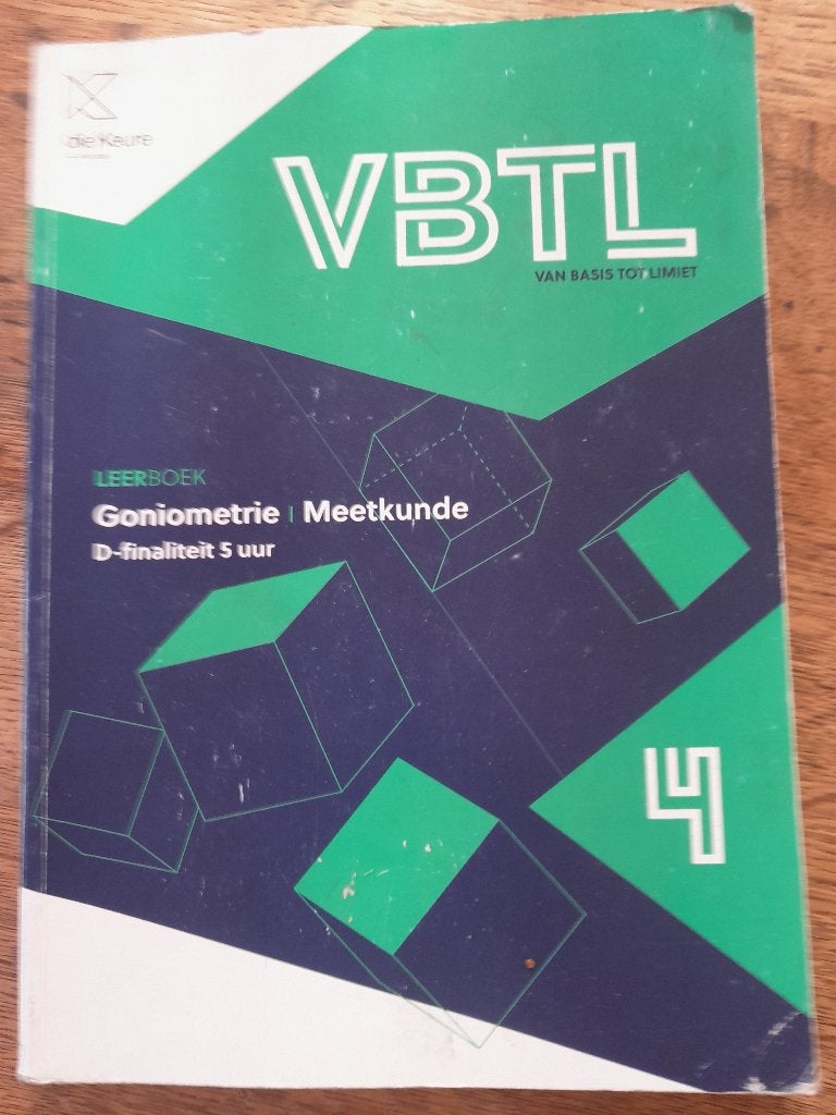 VBTL 4 – leerboek Goniometrie & meetkunde D-5 uur, Livres, Enlèvement ou Envoi, Utilisé