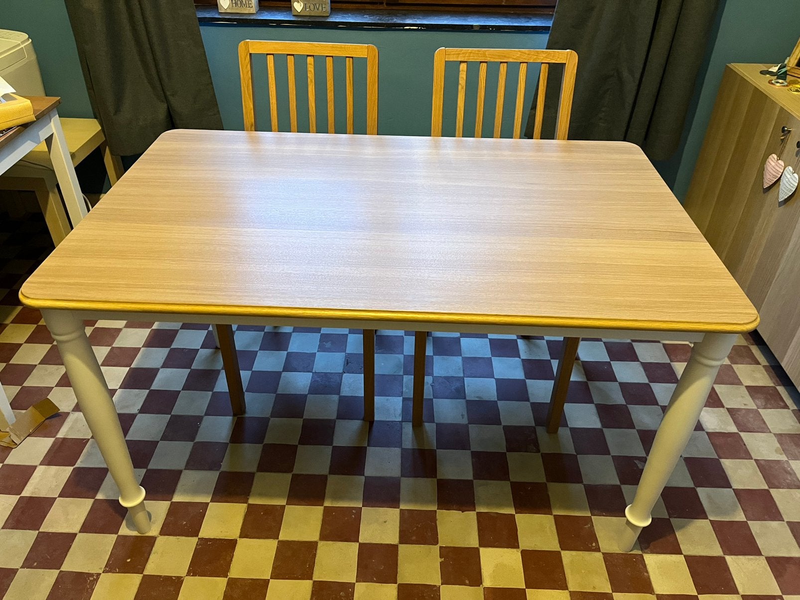 Table et 4 chaises (Ikea), Maison & Meubles, Enlèvement, Comme neuf