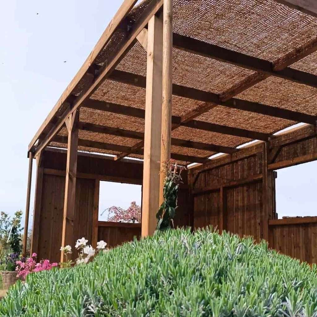 2 toiles d’ombrage en fibre de coco – 3 x 3 m – neuves, Tuin en Terras, Tuinhuizen, Ophalen of Verzenden, Nieuw