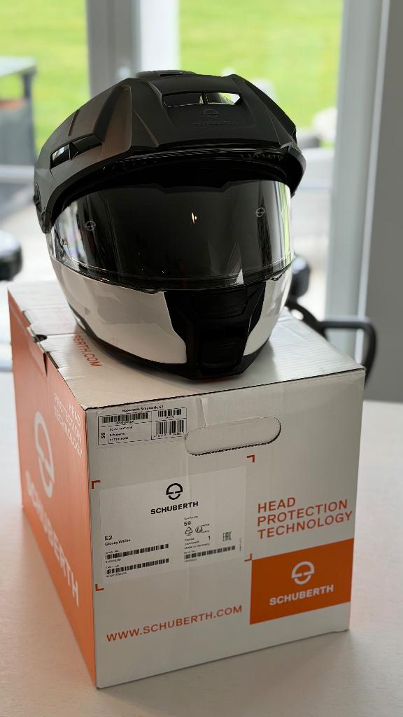 Casque Schuberth E2 Blanc – Taille L (59), Dames, Ophalen of Verzenden, Integraalhelm, L
