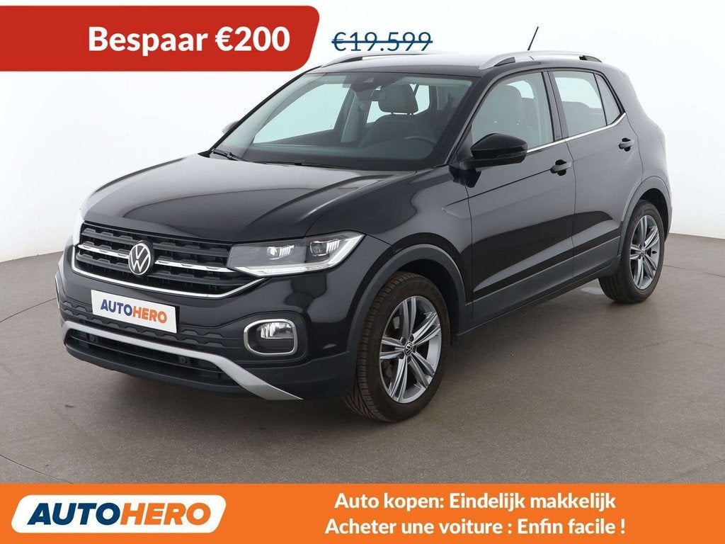 Volkswagen T-Cross 1.0 TSI Style (automatique), Autos, Euro 6, Noir, 5 places, Automatique